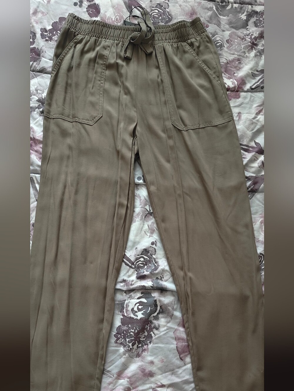 Primark Olive Brown Elastic Waist Pants